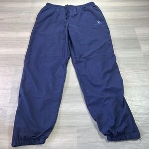 VINTAGE Le Coq Sportif Track Pants Mens XL Blue Lined Woven Zip Hem Athletic